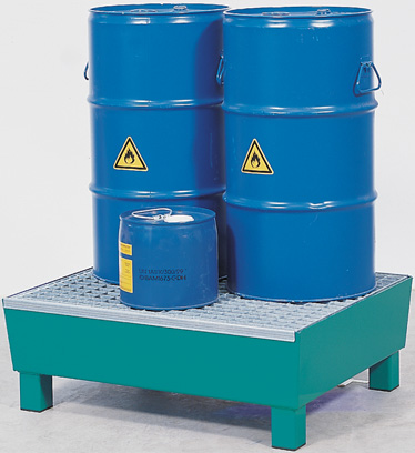 Milieupallets met 70L opvangcapaciteit voor 2 vaten