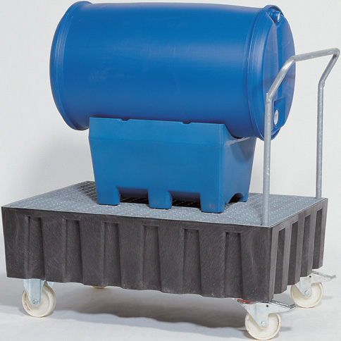 C. opvangbakken (opvangcapaciteit 200 l) V* 2 vaten (verrijdbaar)