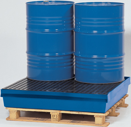 I. opvangbakken (opvangcapaciteit 225 l) V* 4 vaten