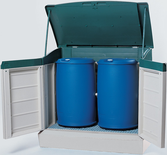 met draaideuren - 1480 x 840 x 1410 - volume 2 x 200 liter