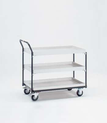 ESD tafelwagens met 2 of 3 etages met rand
