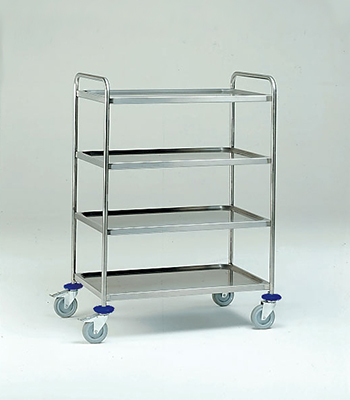 Roestvrijstalen wagens met 2 - 3 - 4 of 5 etages