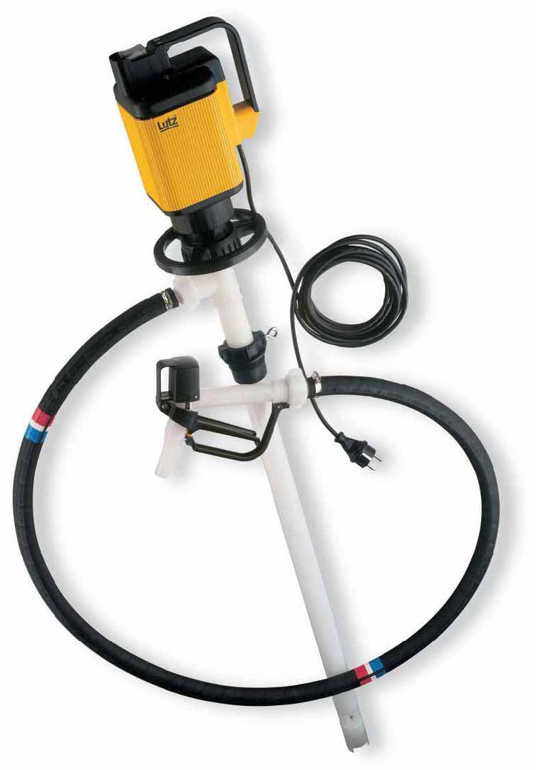 Elektrische pompset geschikt voor o.a. salpetezuur, zwavelzuur (98%), natronloog