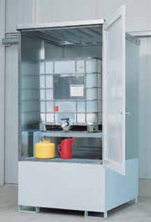 met deur - 1590 x 1920 x 2490 - volume 600 en 1000 liter