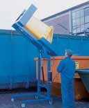 Verrijdbare, handmatige afvalbakkenkantelaar