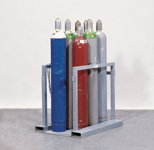 Gasflessenpallets met open wand