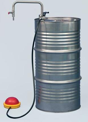 Oplosmiddelenpomp met voetbediening