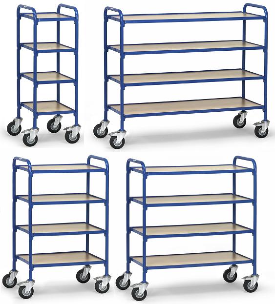 Magazijnwagens met legborden