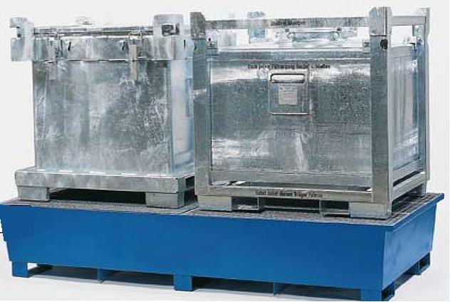 P1. Opvangbakken 1100 liter voor IBC's/KTC's