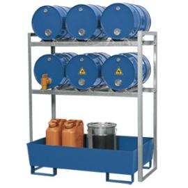 R. Tap- en opslagstation voor 6 vaten van 60 liter