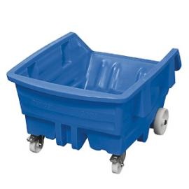 Verrijdbare kantelbakken KG van polyethyleen (PE).