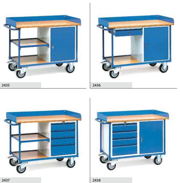 Werkplaatswagens met werkblad