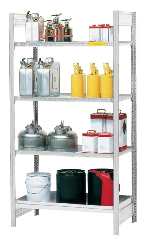 1055 x 645 x 2200 met 3 PE-roosters en 1 PE opvangbak