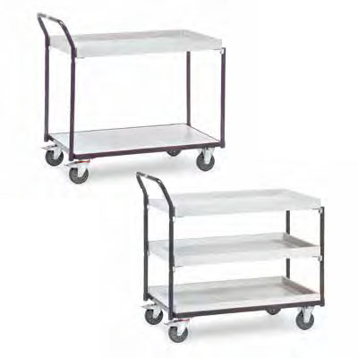 Fetra ESD tafelwagen met 45mm hoge rand