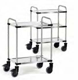 Fetra serveerwagen uit roestvrij staal