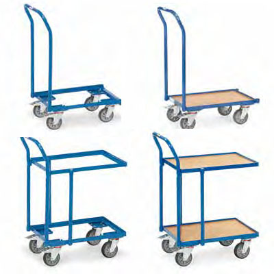 Fetra rolplateaus met duwstang voor eurobakken