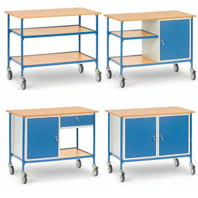 Verrijdbare werktafels