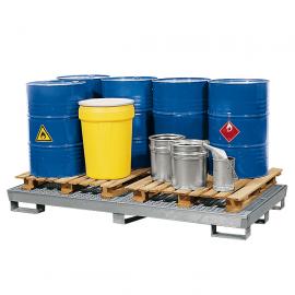 Opvangbak voor 8 vaten van 200 liter